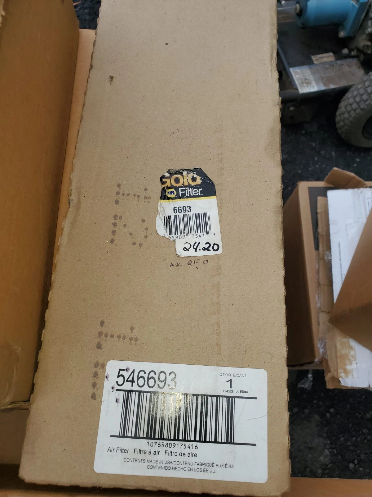 Napa Gold 6693 Air Filter,Qty 02